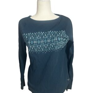 Eddie Bauer Women's XL Teal
Waffle Knit Thermal Long
Sleeve Top